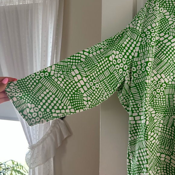 Ruby Rd. Green and white patterned 3/4 sleeve. Size 3X. - Picture 3 of 3